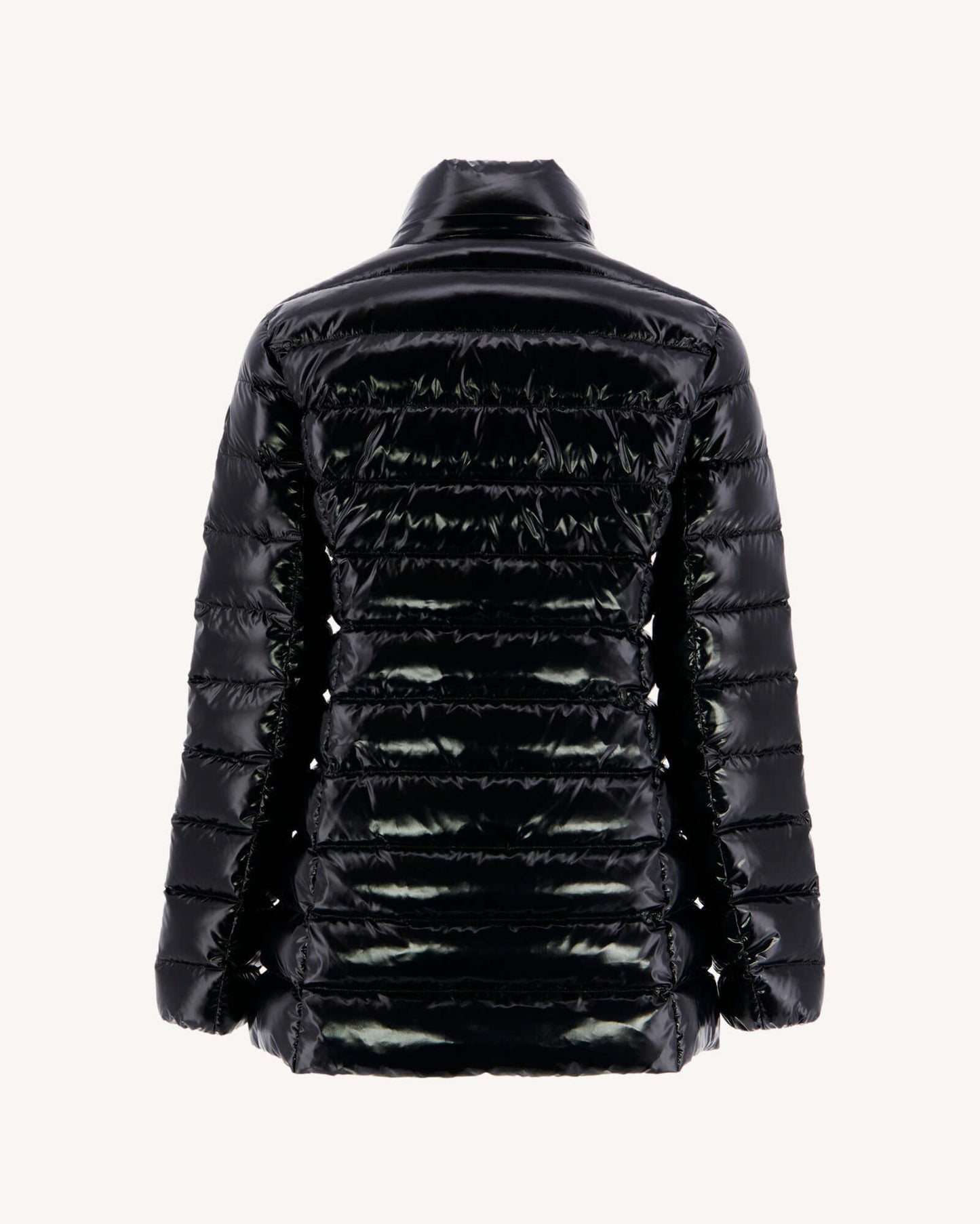 Doudoune mi-longue laquée Grand Froid Noir Perle