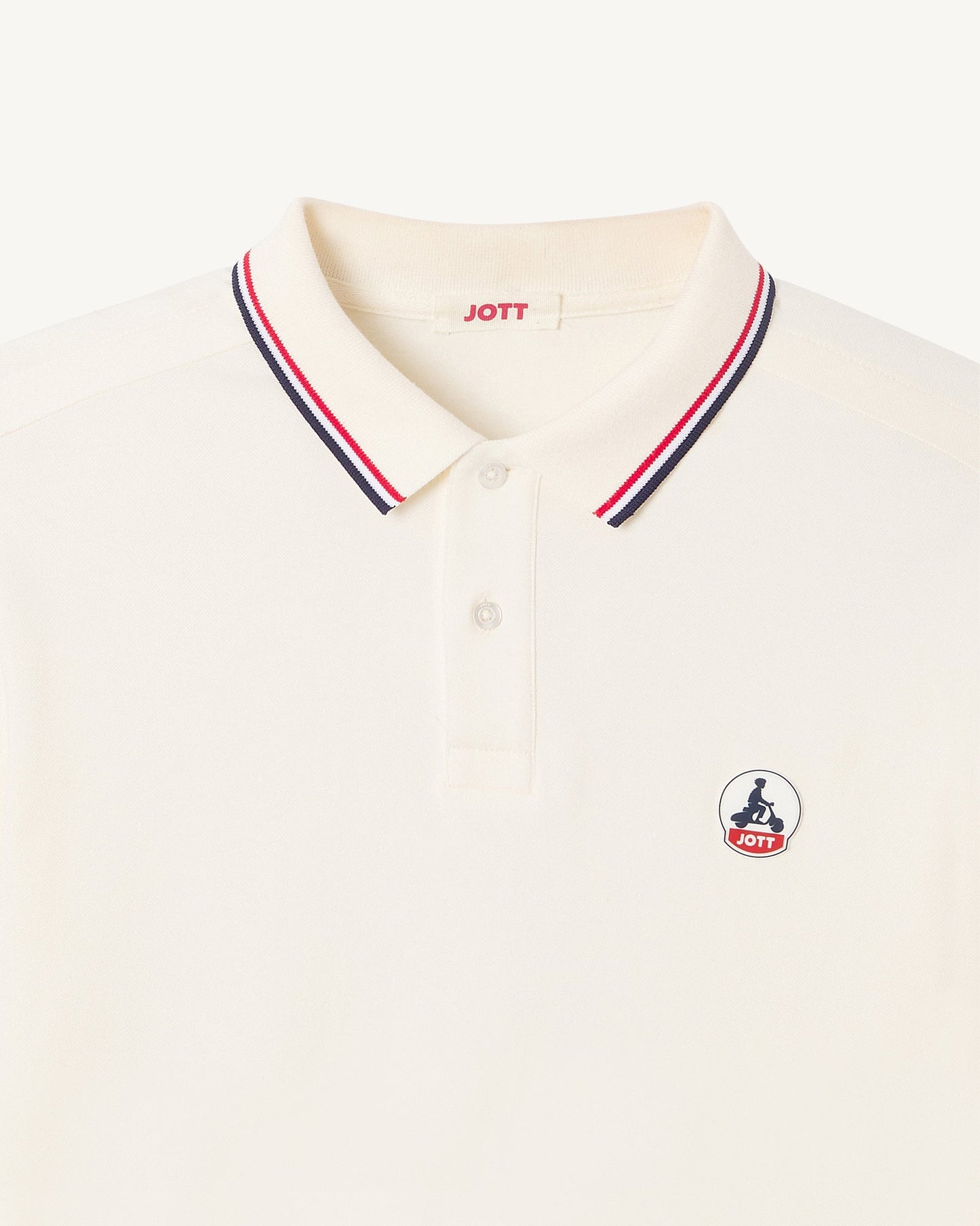 Polo en coton biologique Blanc cassé Lucien