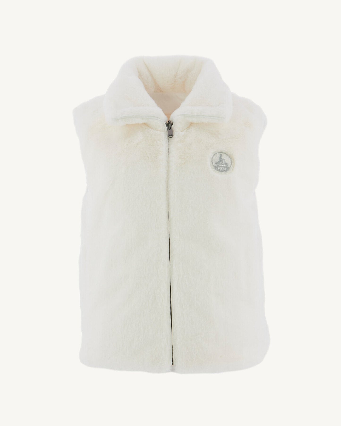 Doudoune avec des cristaux Swarovski®️ sans manches réversible Grand Froid Blanc Daria