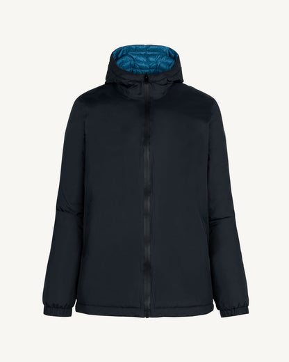 Doudoune ultralégère réversibles Noir/Bleu jeans Chicago 2.0