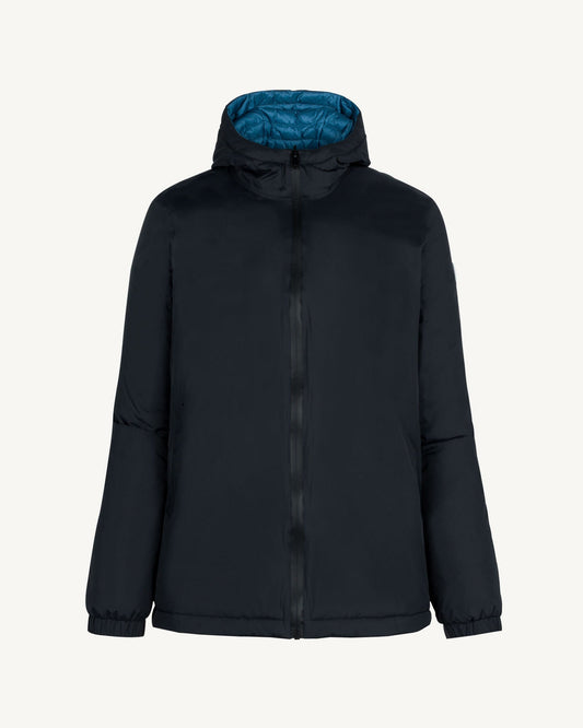 Doudoune ultralégère réversibles Noir/Bleu jeans Chicago 2.0