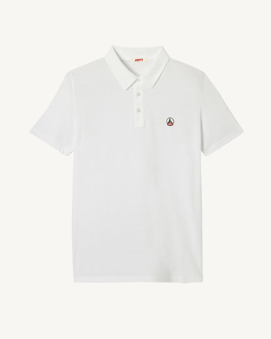 Polo en coton biologique Blanc Lavan