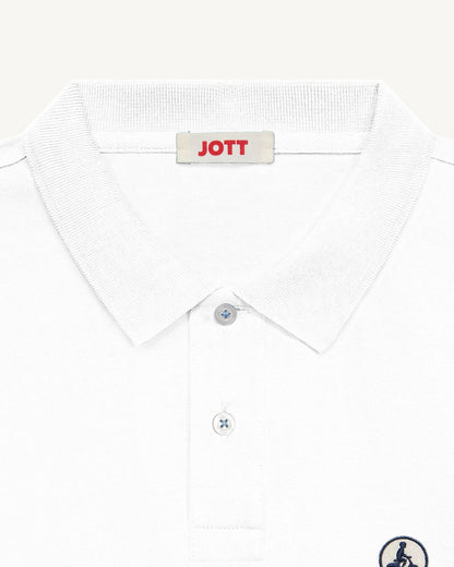 Polo en coton biologique Blanc Marbella