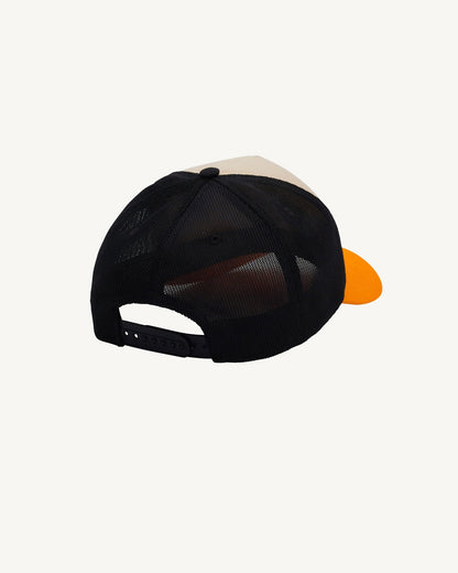 Casquette bicolore à filet Tangerine/Argile/Noir Sail