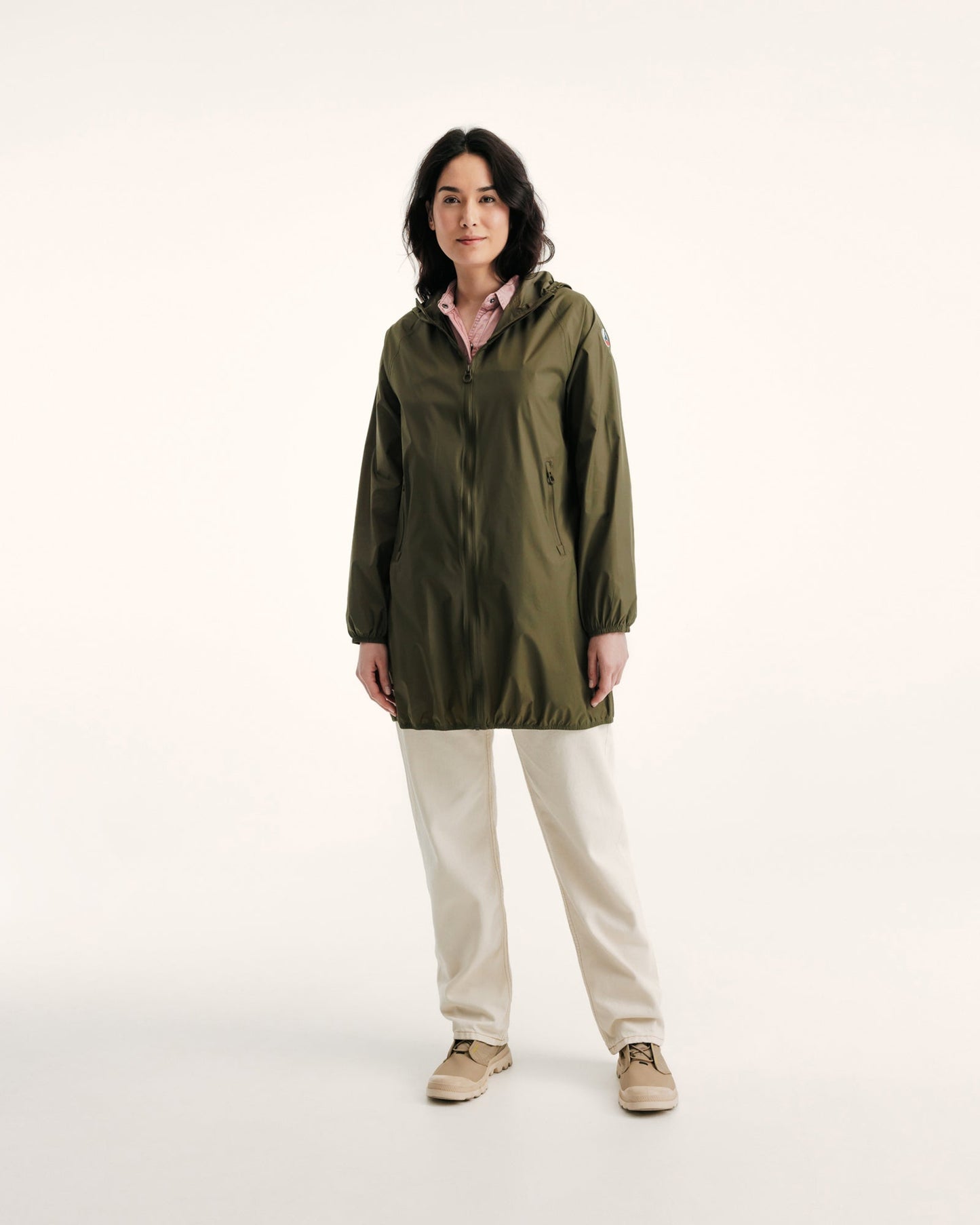 Imperméable long à capuche Army Glendale