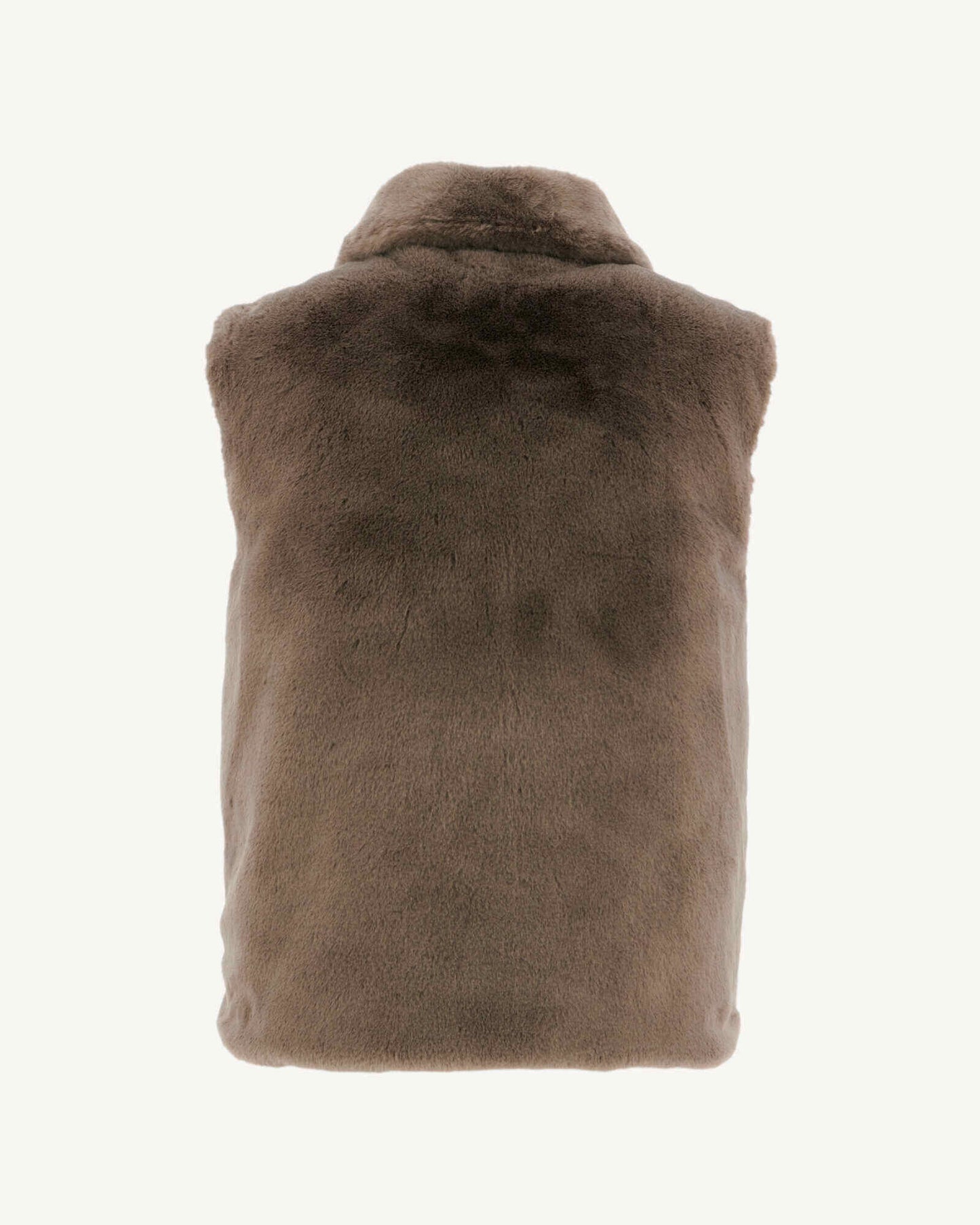 Doudoune avec des cristaux Swarovski®️ sans manches réversible Grand Froid Taupe Daria