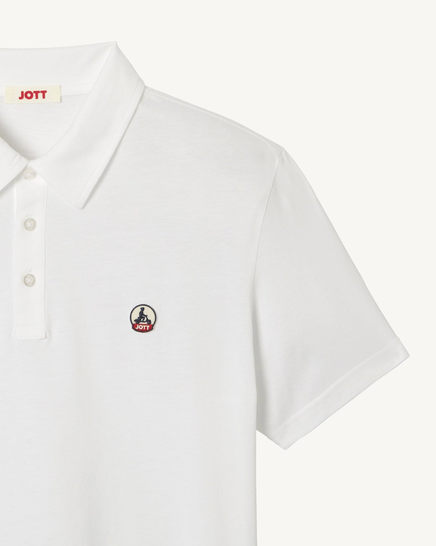 Polo en coton biologique Blanc Lavan